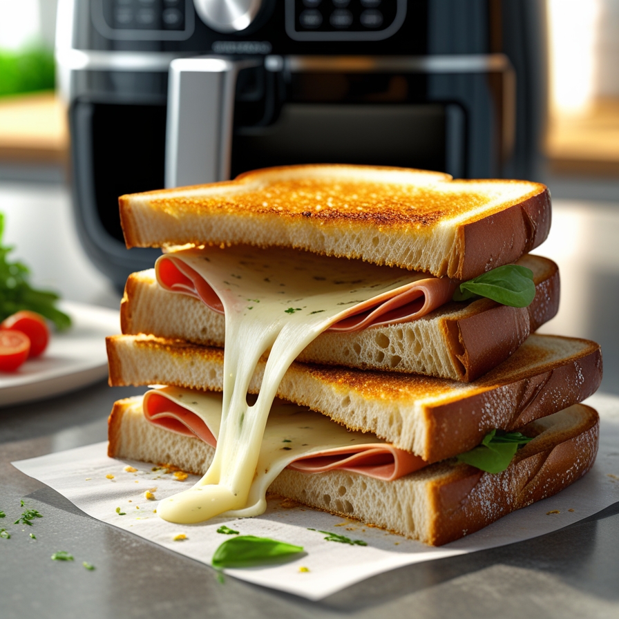 Croque-monsieur à l’air fryer croustillant et fondant