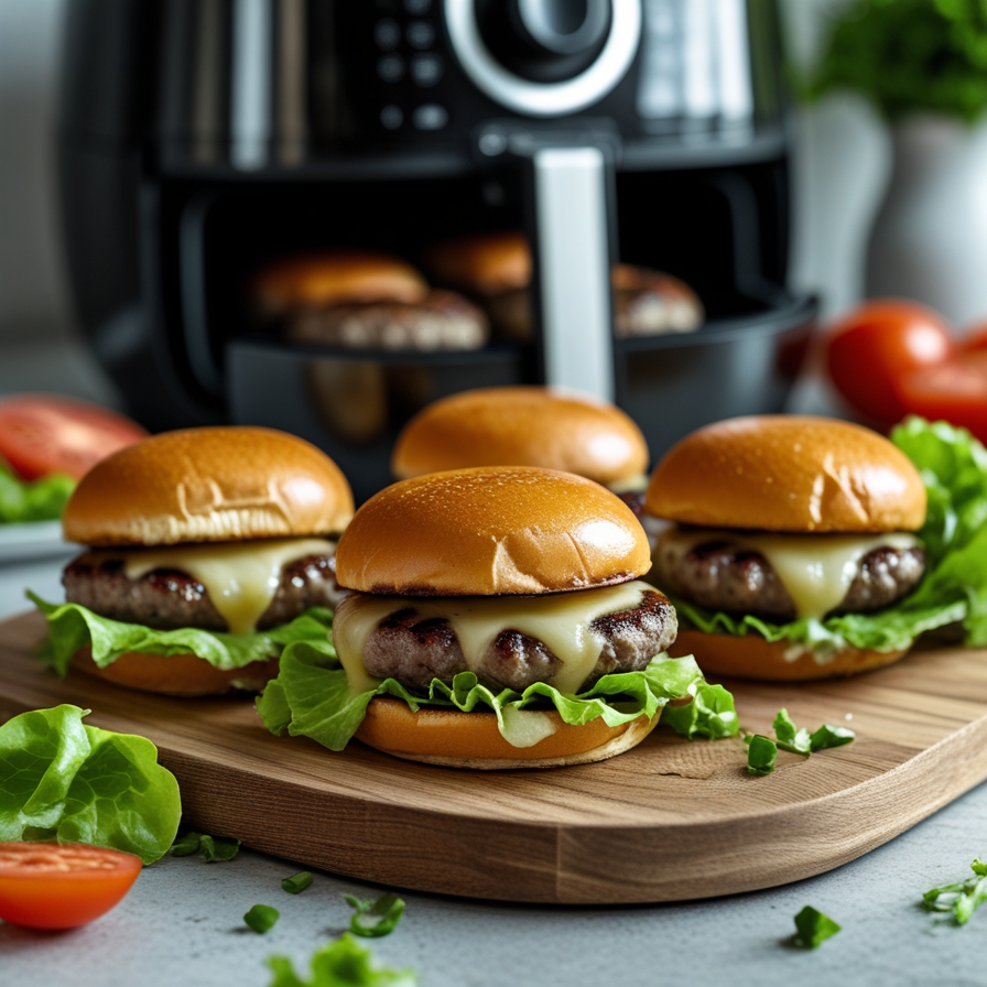 Mini burgers de bœuf express à l’air fryer