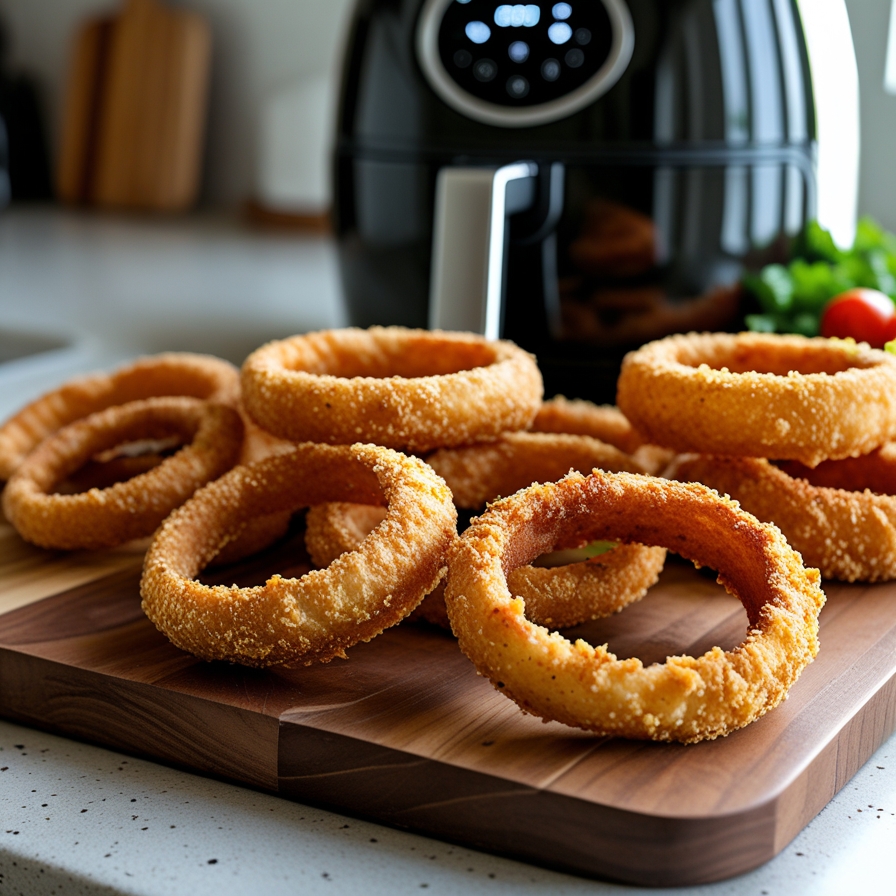 Onion rings croustillants à l’air fryer