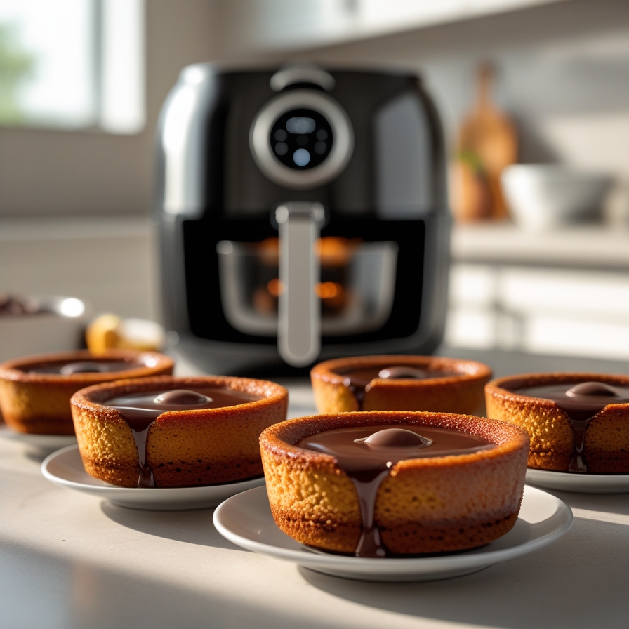 Fondants au chocolat à l’air fryer : cœur coulant gourmand et rapide