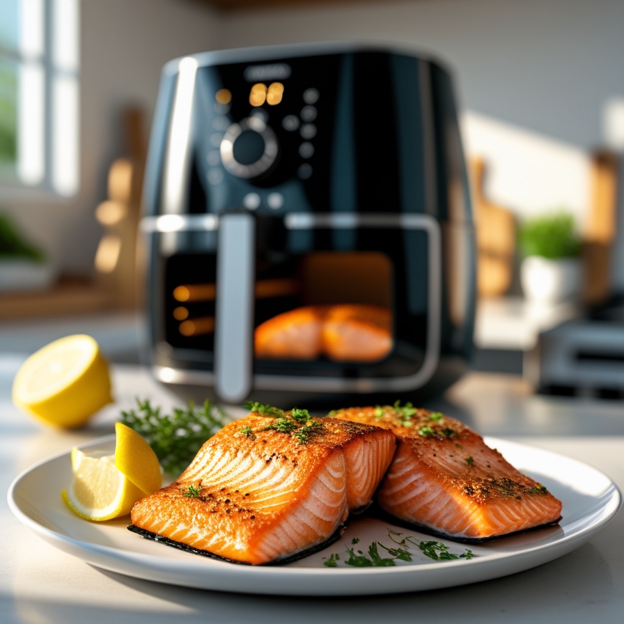 Saumon croustillant à l’air fryer : rapide, sain et ultra savoureux