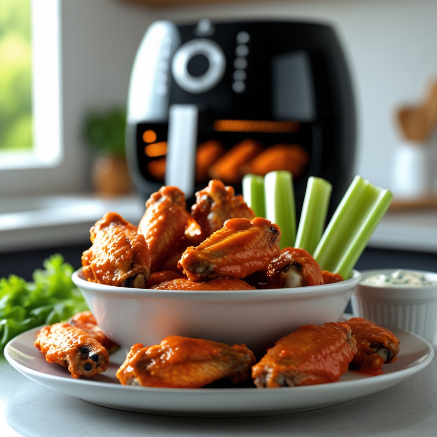Wings façon Buffalo à l’air fryer : croustillantes, piquantes et irrésistibles