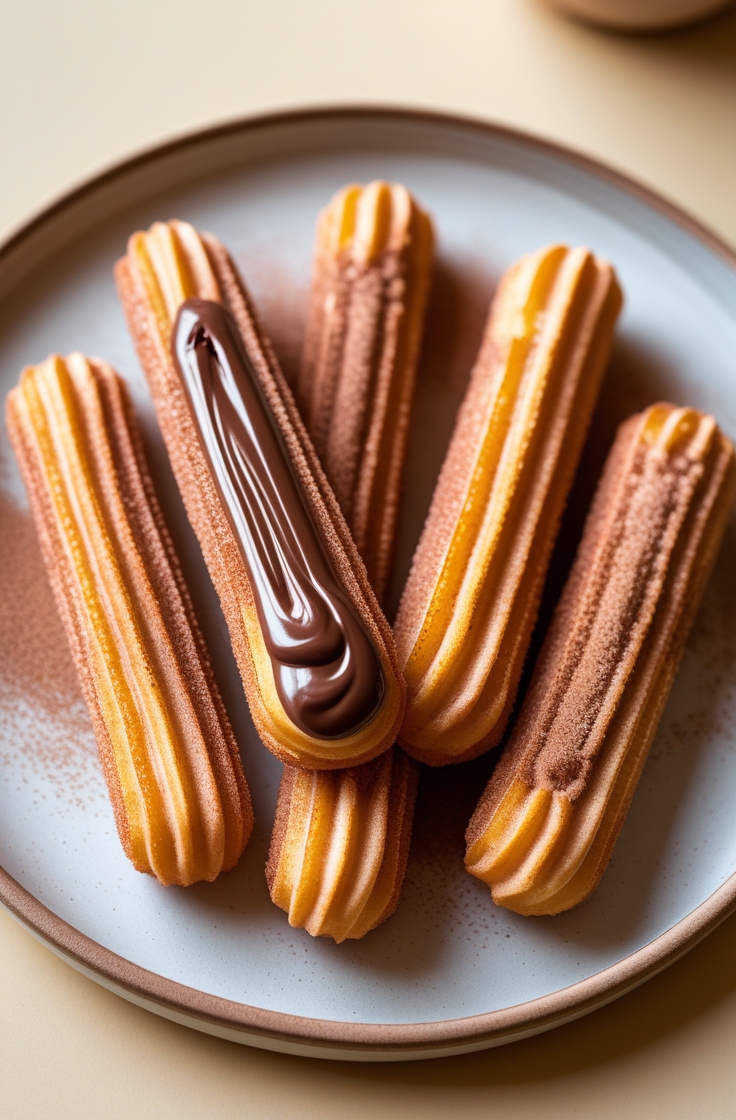 Churros Nutella cannelle fondants a l'air fryer