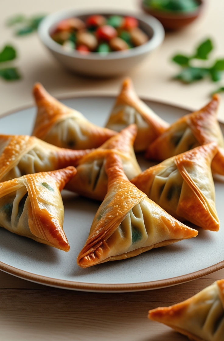 Mini-samossas vegetariens croustillants à l'air fryer