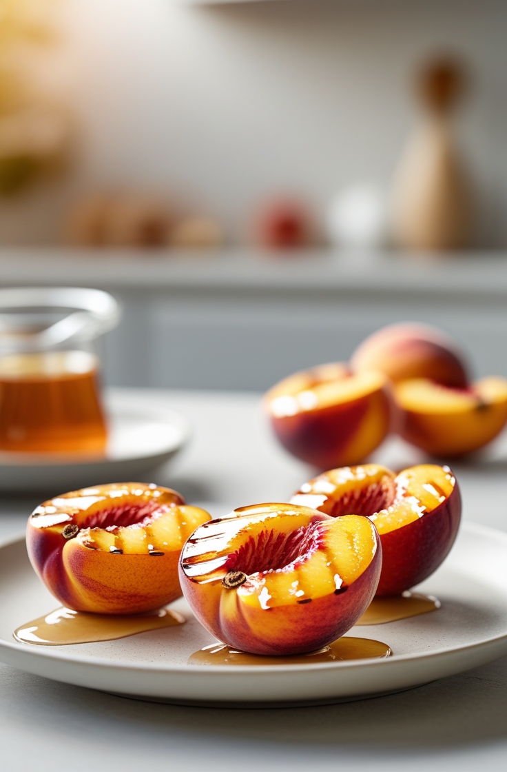 Peches grillees au miel fondantes a l'air fryer