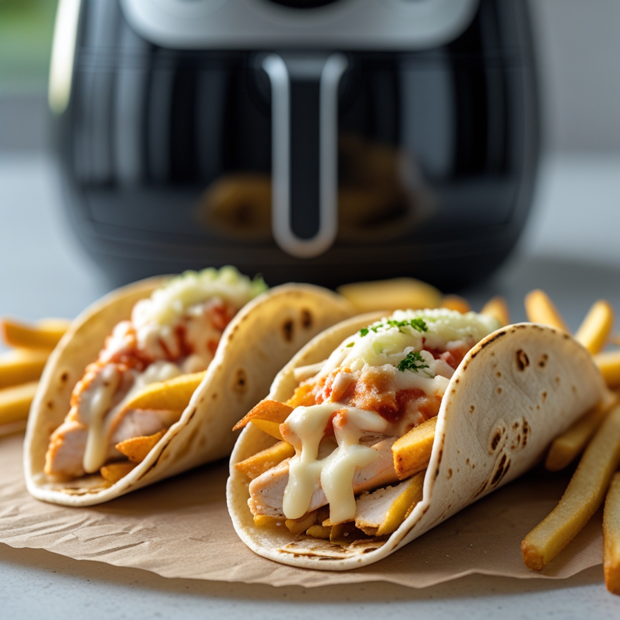 Tacos gratiné à l’air fryer croustillant et fondant