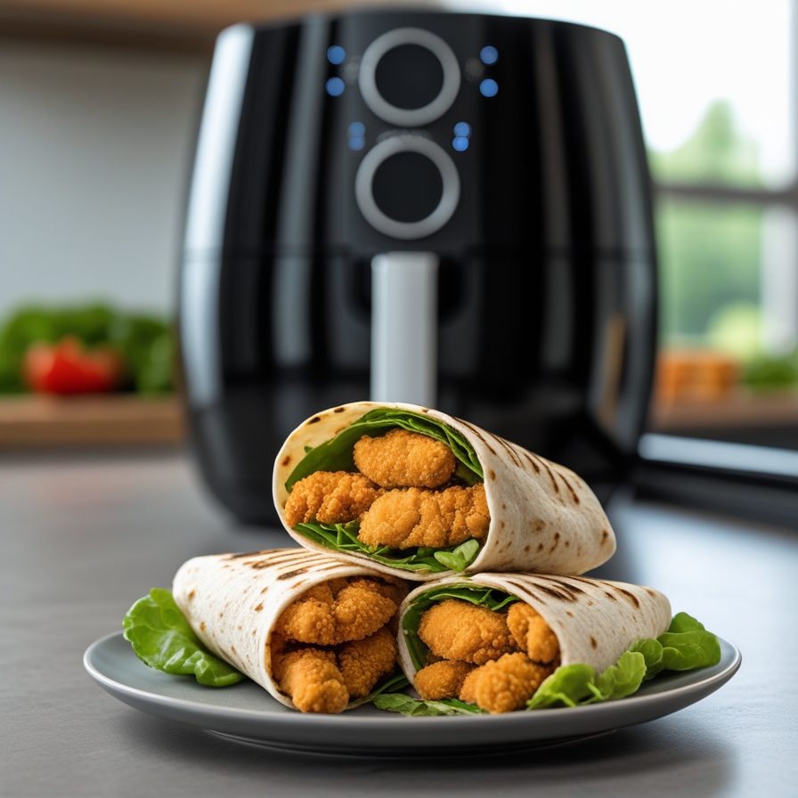 Wrap poulet croustillant à l’air fryer rapide et savoureux